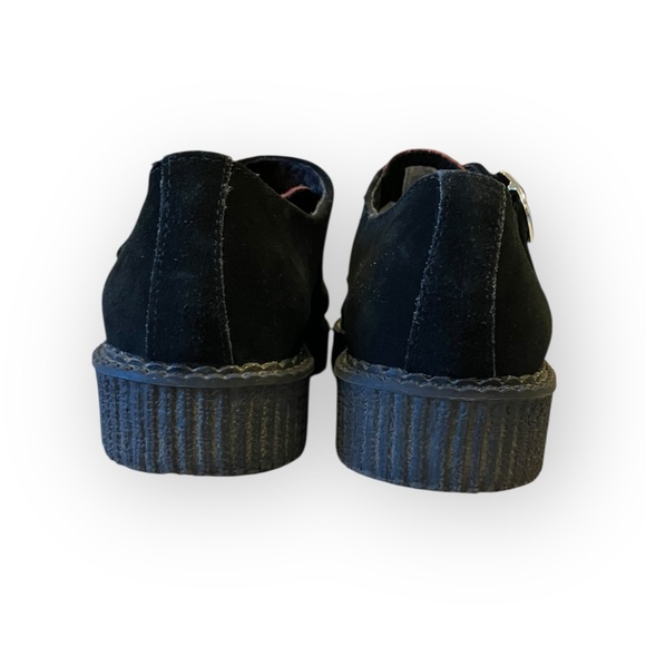 Tuk Black & Burgundy Suede Pointed Buckle Creeper Women’s 7 Style A9592 - Picture 9 of 16